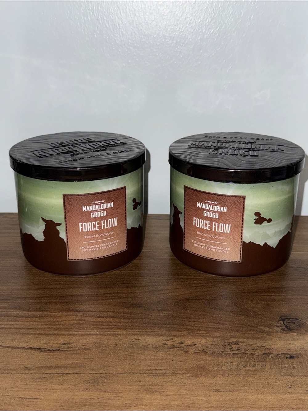 Bath & Body Works Star Wars Grogu Force Flow 3-Wick Candles Lot of 2